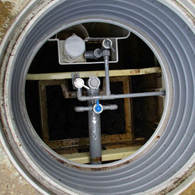 after：汲み取り清掃を実施し、臭いが解消された浄化槽